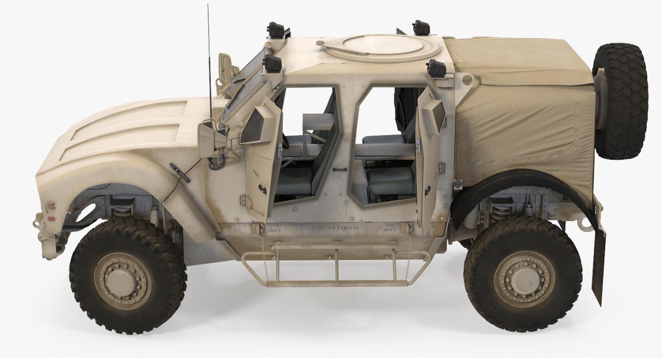 Oshkosh M-ATV Protected Military Vehicle Rigged 3D