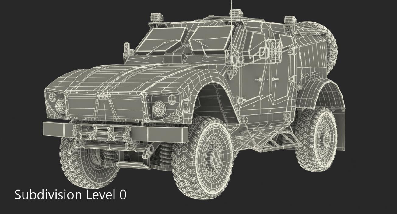 Oshkosh M-ATV Protected Military Vehicle Rigged 3D