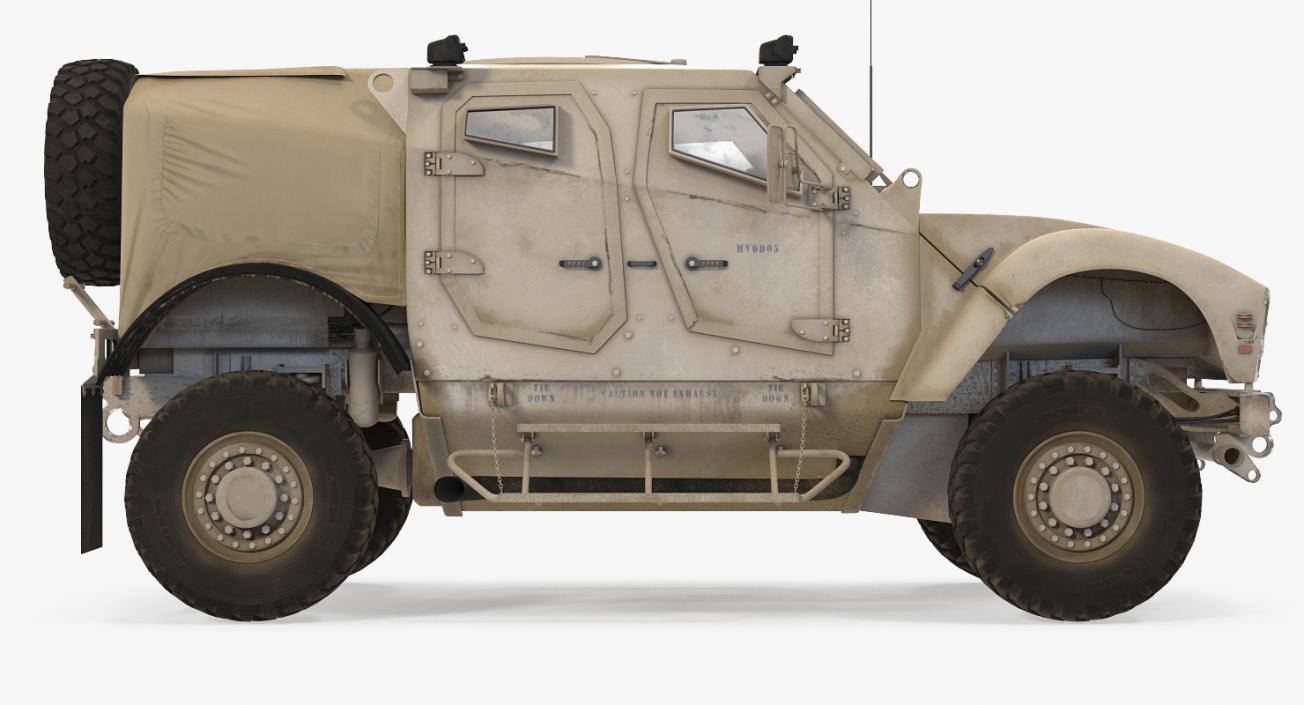 Oshkosh M-ATV Protected Military Vehicle Rigged 3D