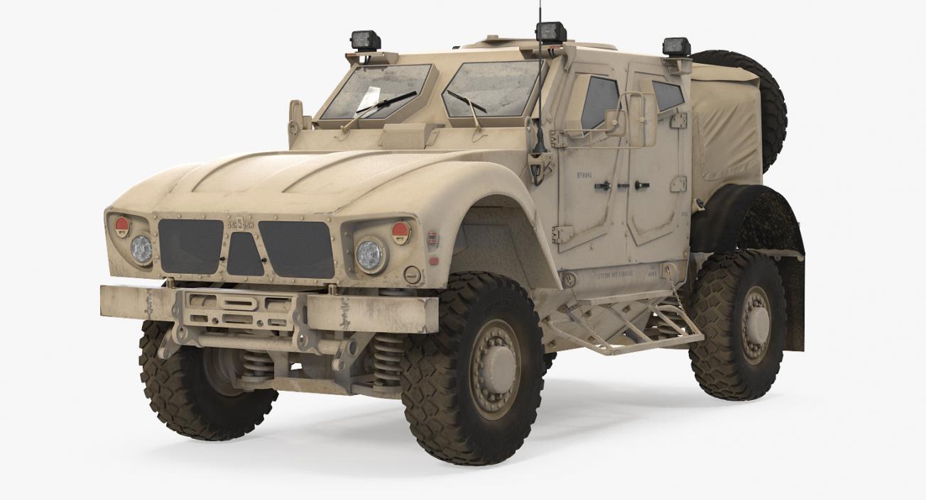 Oshkosh M-ATV Protected Military Vehicle Rigged 3D