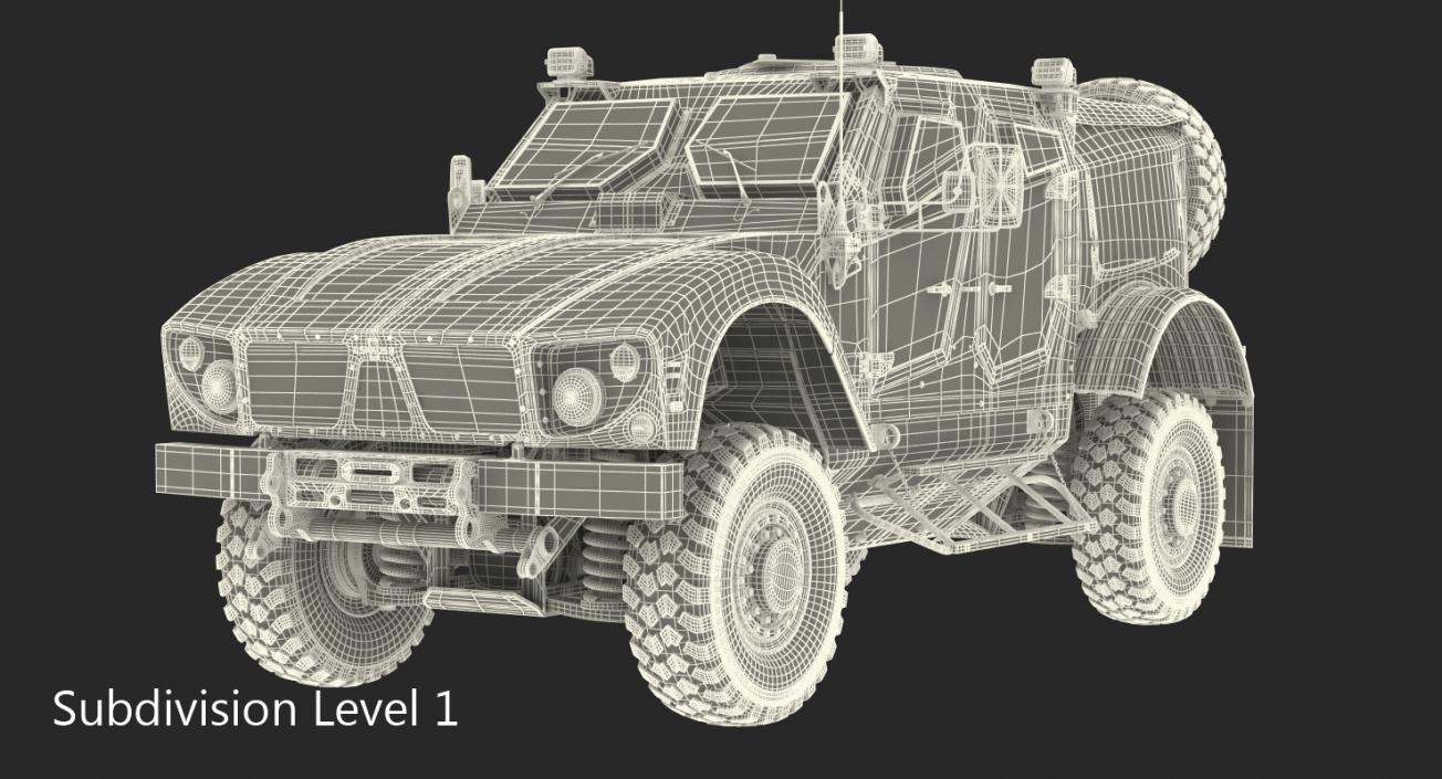 Oshkosh M-ATV Protected Military Vehicle Rigged 3D