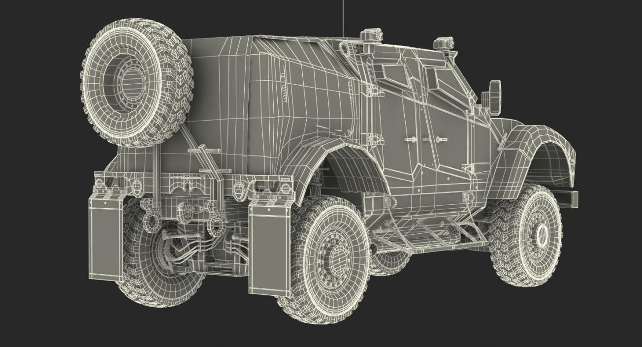 Oshkosh M-ATV Protected Military Vehicle Rigged 3D