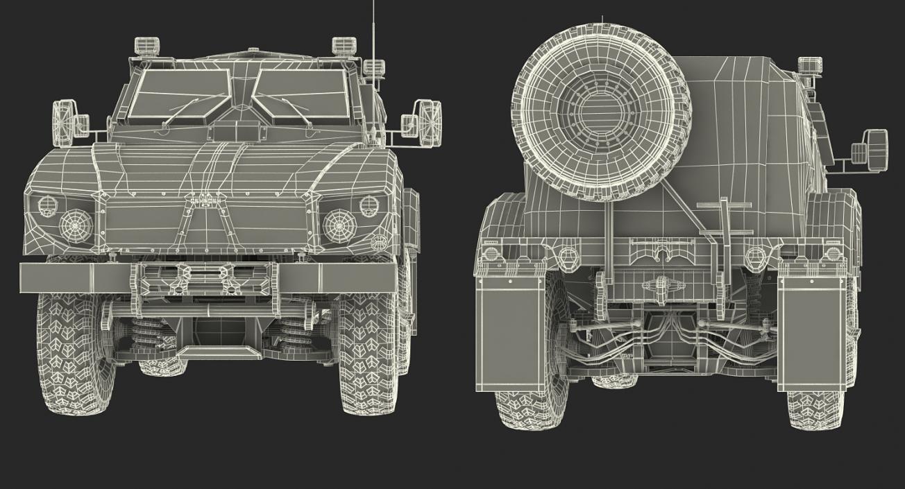 Oshkosh M-ATV Protected Military Vehicle Rigged 3D