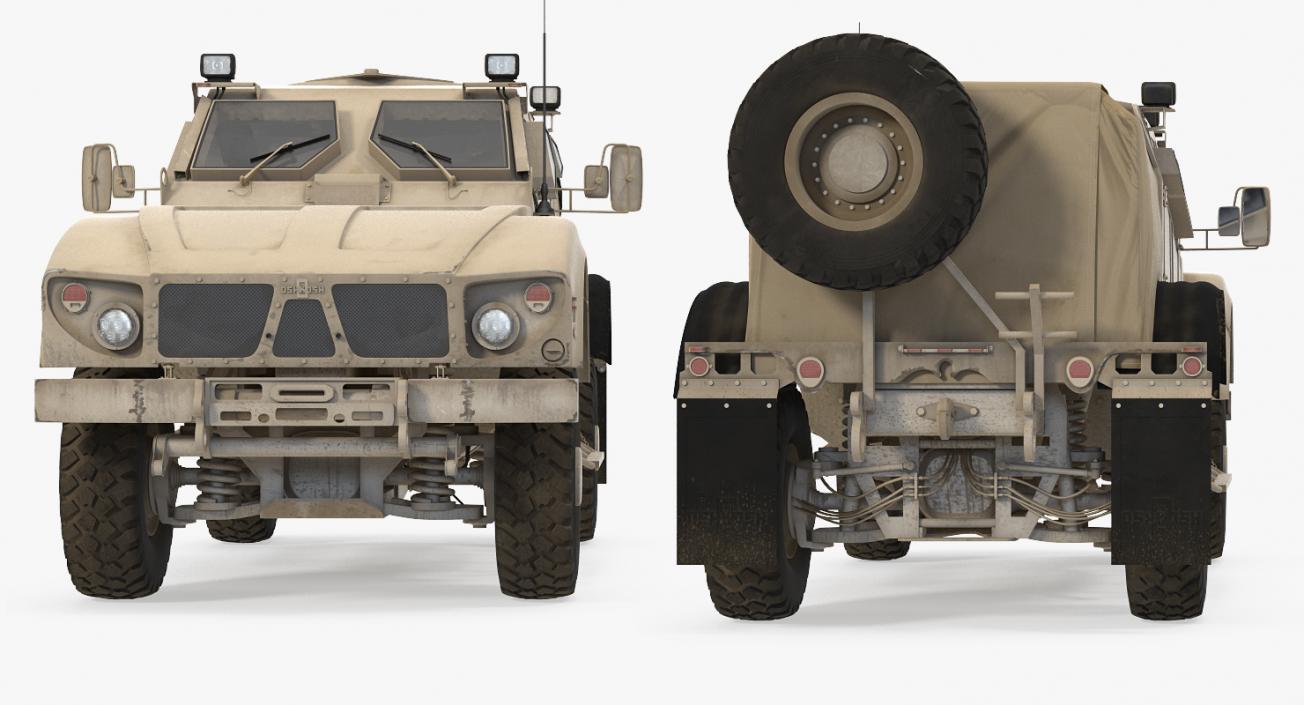 Oshkosh M-ATV Protected Military Vehicle Rigged 3D