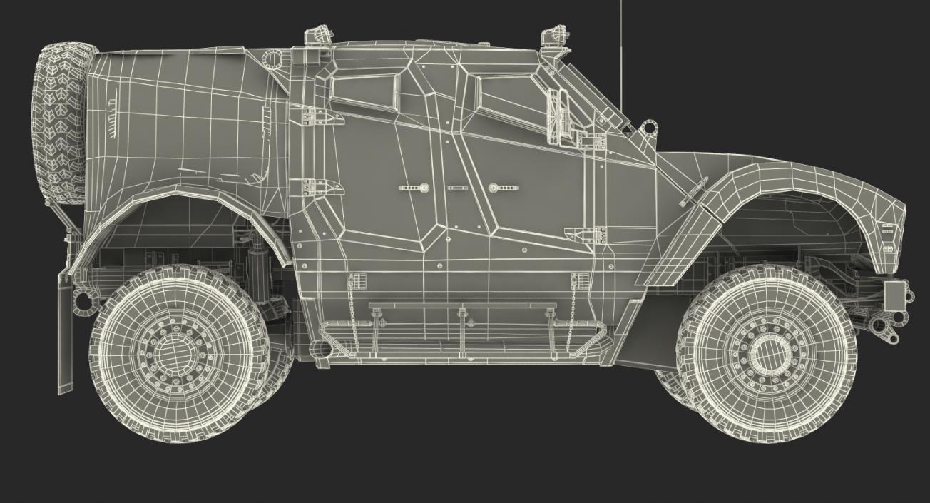 Oshkosh M-ATV Protected Military Vehicle Rigged 3D