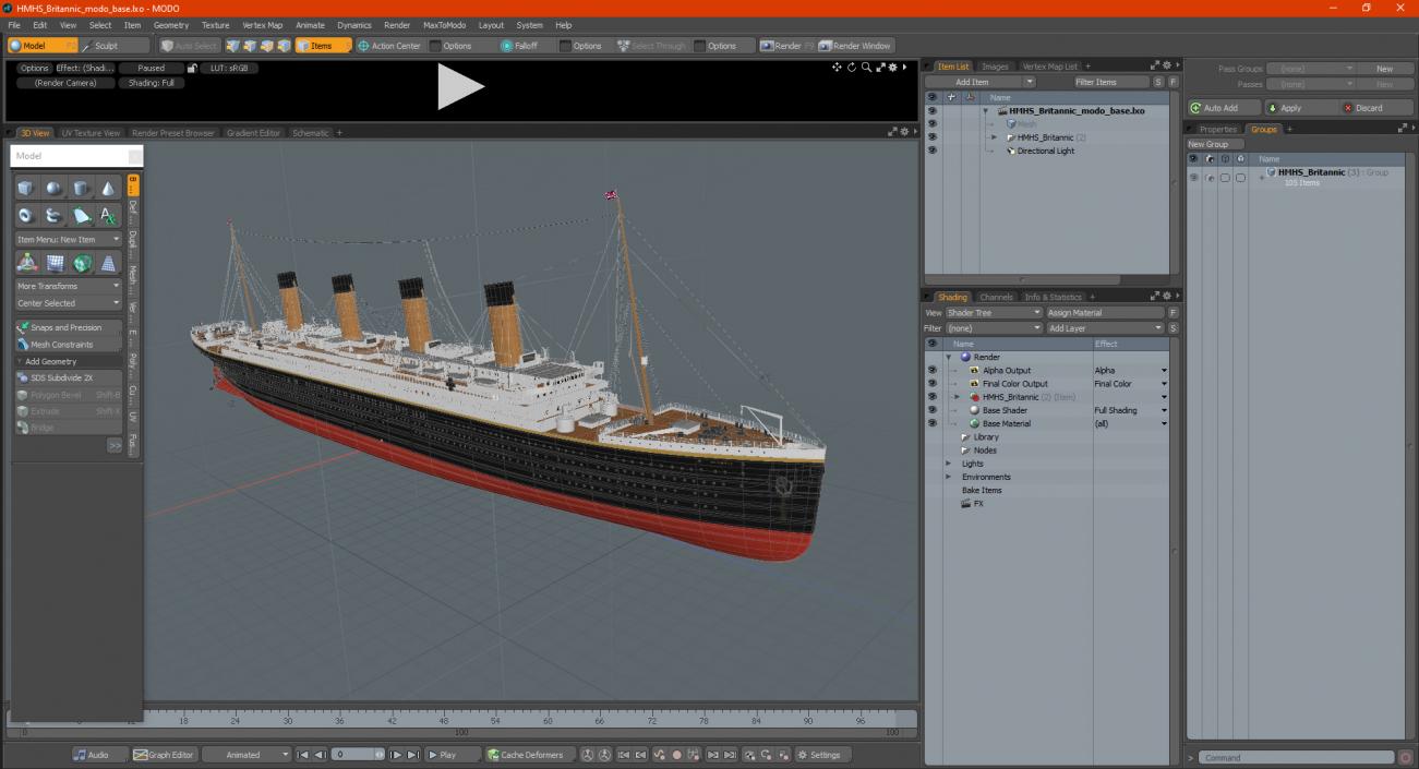 HMHS Britannic 3D model