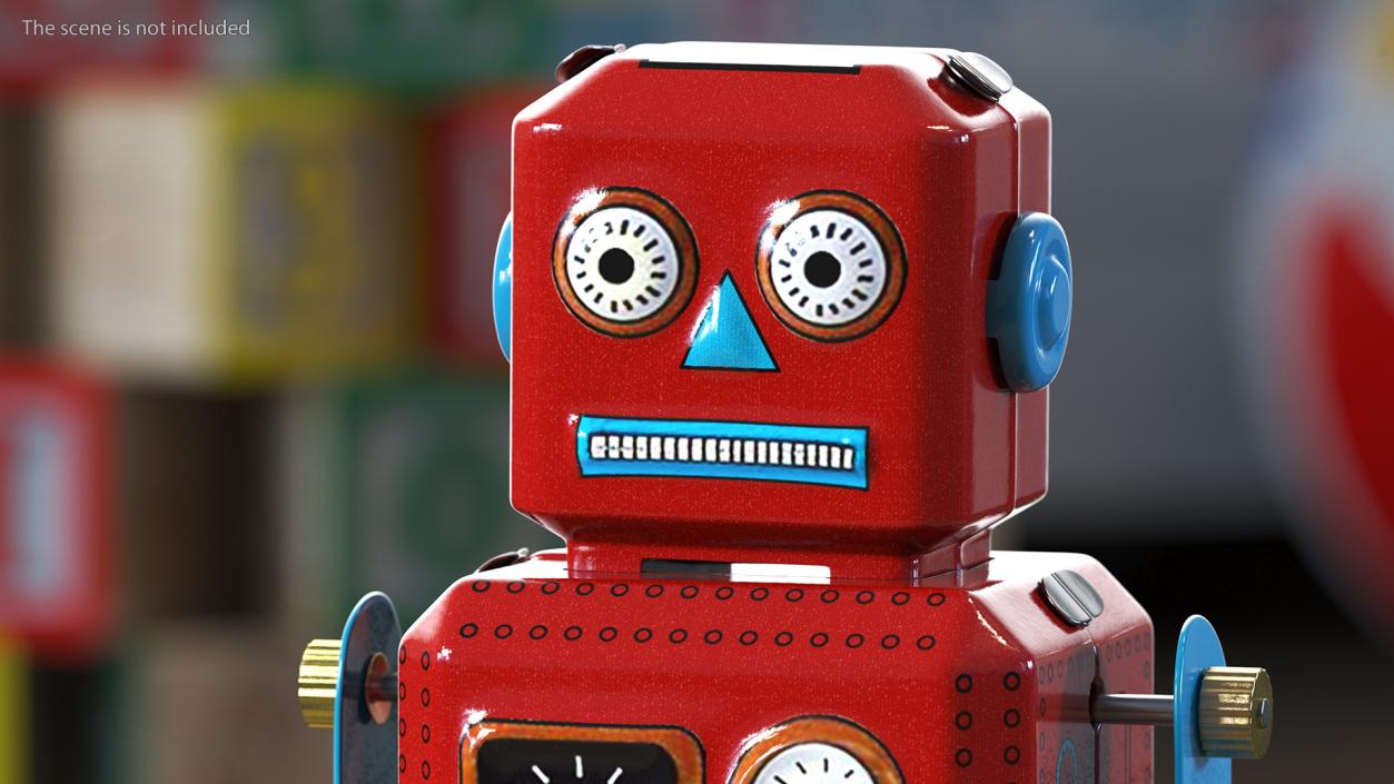 3D Tin Toy Retro Robot Rigged