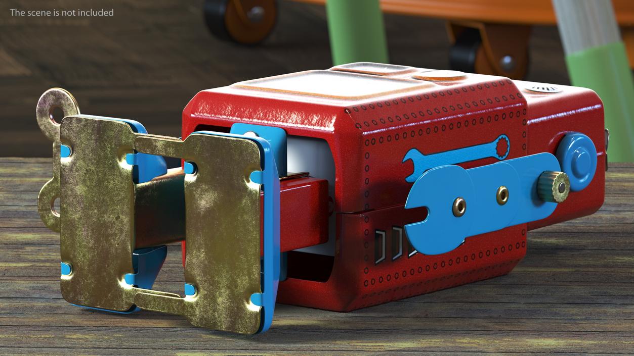 3D Tin Toy Retro Robot Rigged