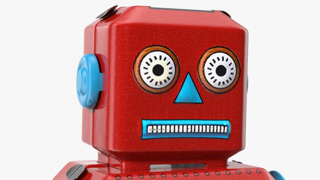 3D Tin Toy Retro Robot Rigged