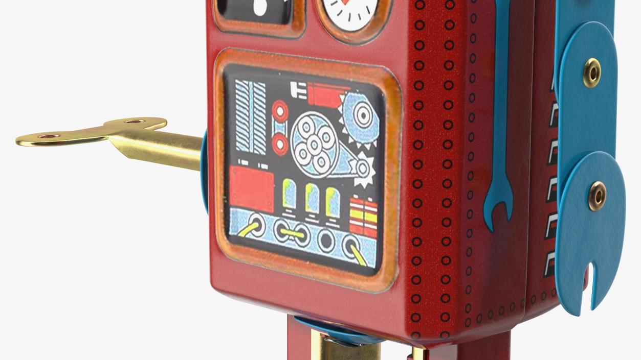 3D Tin Toy Retro Robot Rigged