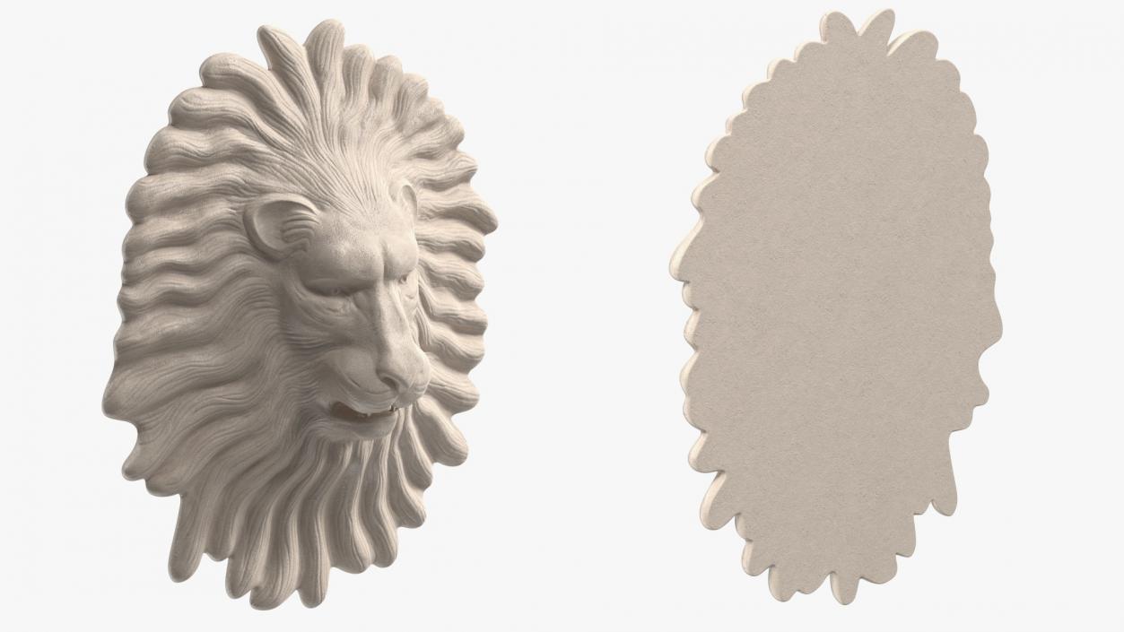 Lion Wall Sculpture 3D model