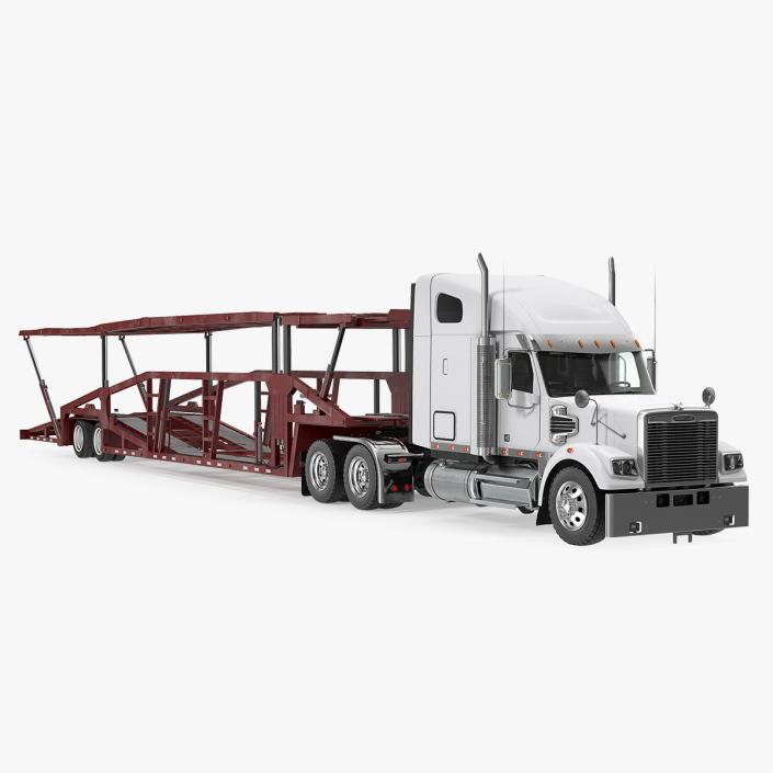 3D Freightliner 122SD with Hauler Trailer model