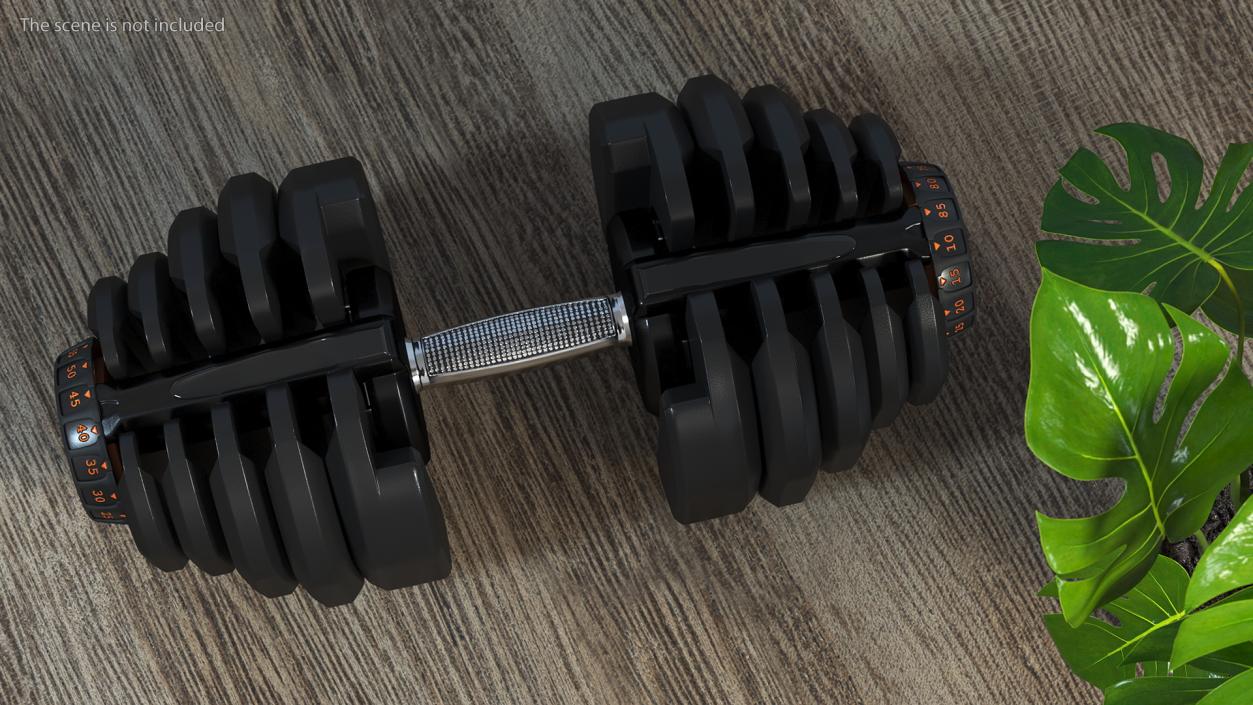 3D model Dial Weight Adjusting Dumbbell