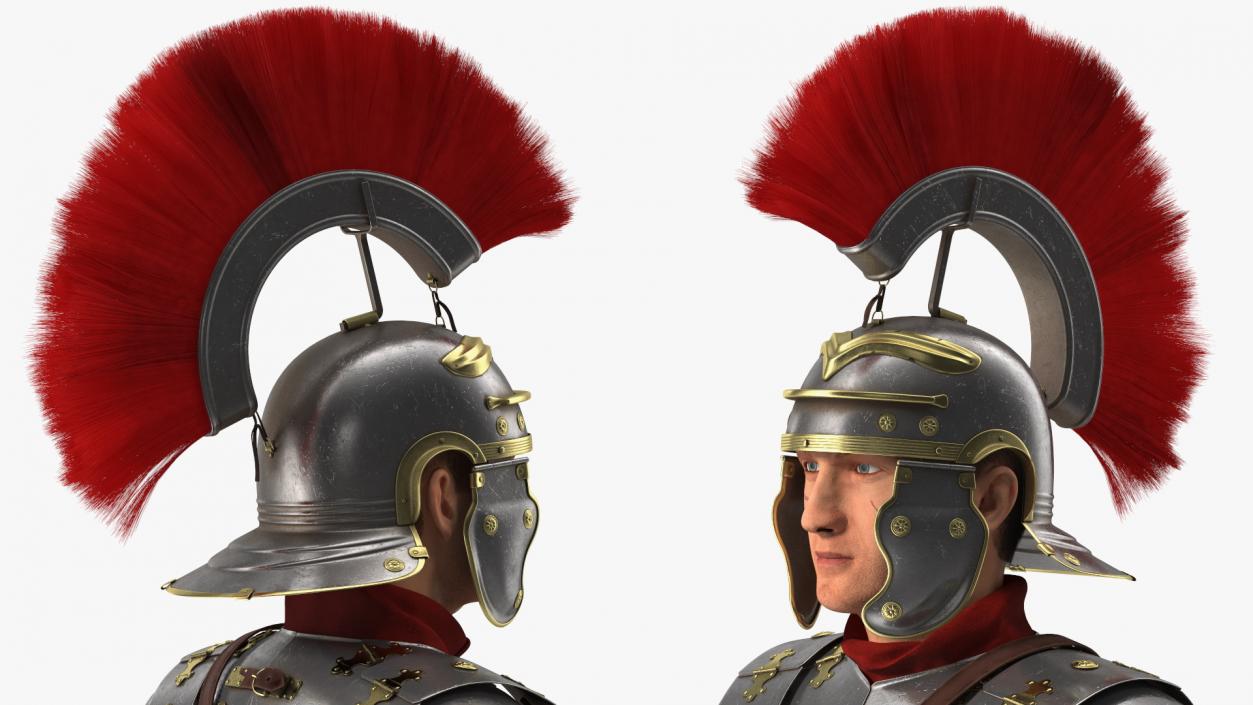 3D Veteran Roman Legionnaire A-Pose Fur