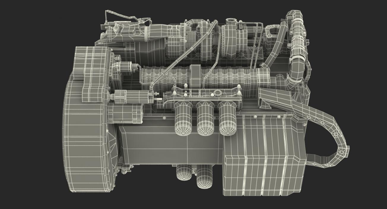 3D Turbo Diesel Truck Engine Generic model