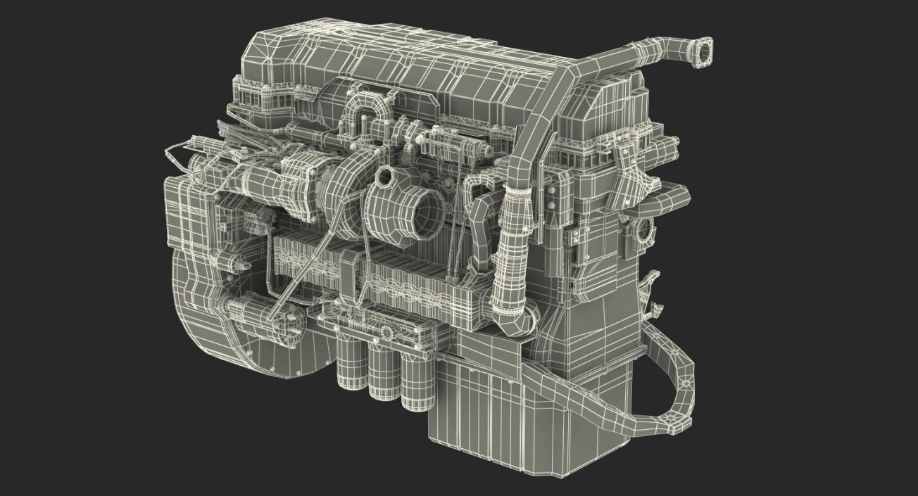 3D Turbo Diesel Truck Engine Generic model