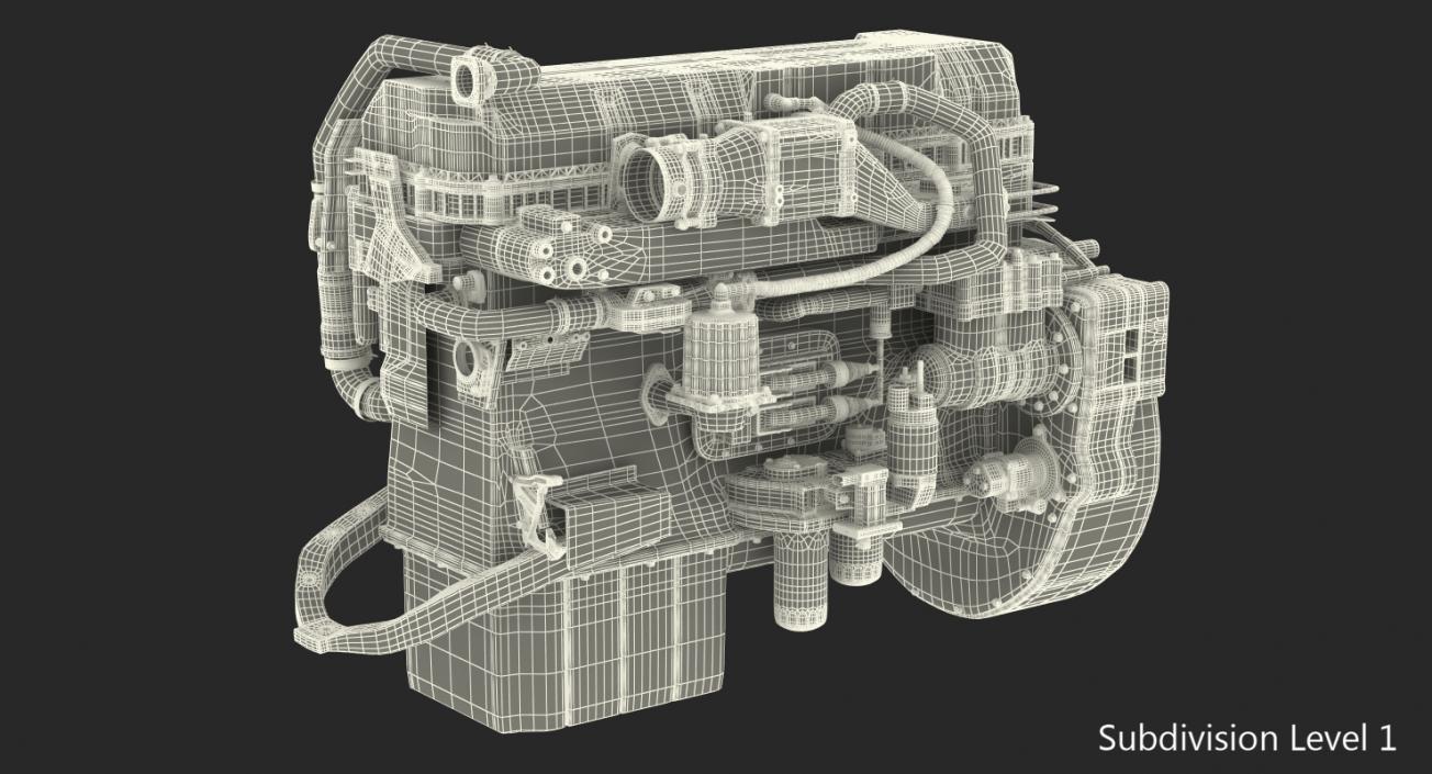 3D Turbo Diesel Truck Engine Generic model