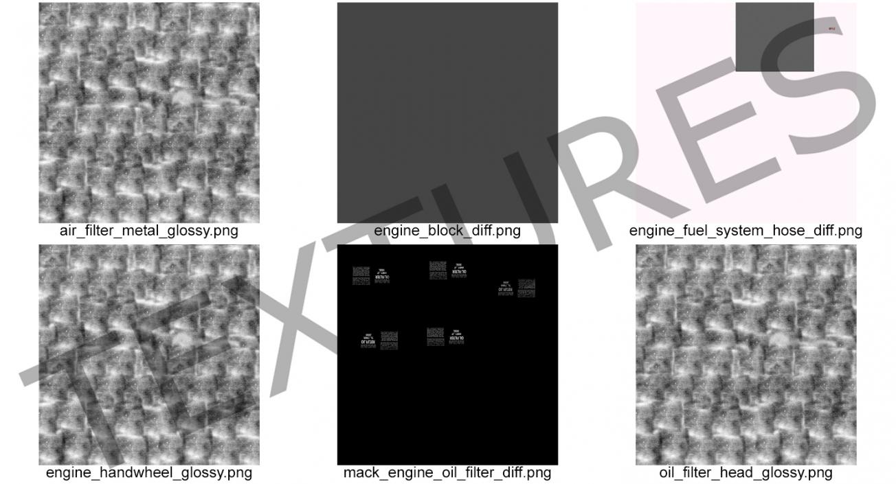 3D Turbo Diesel Truck Engine Generic model