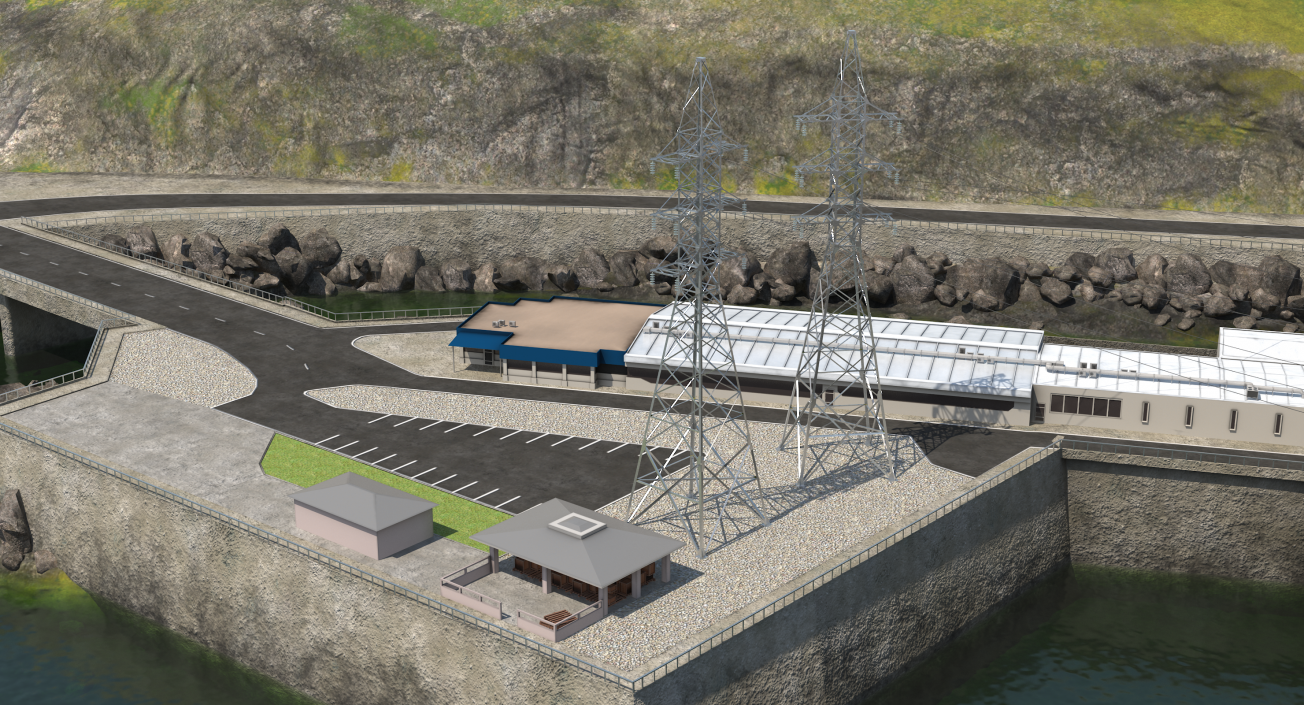 Hydroelectric Dam 3D