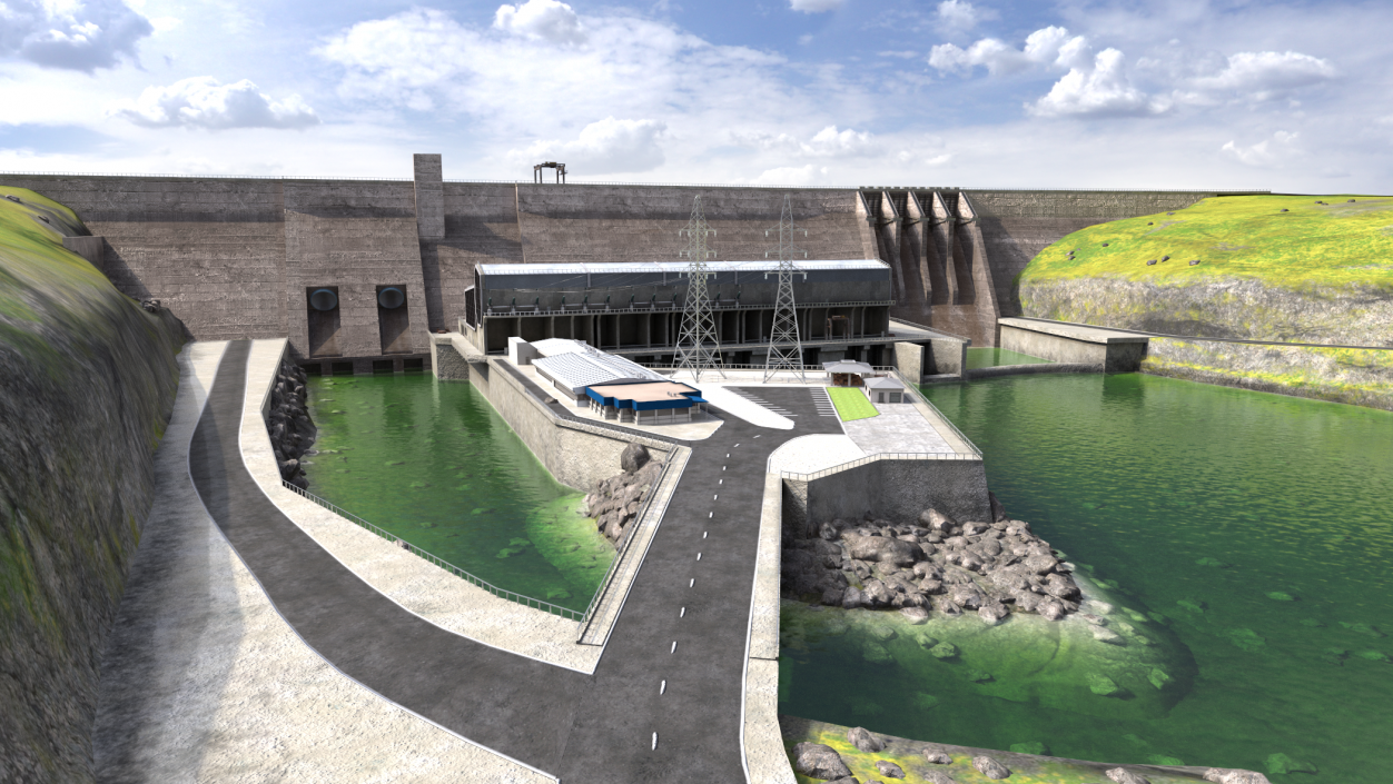 Hydroelectric Dam 3D