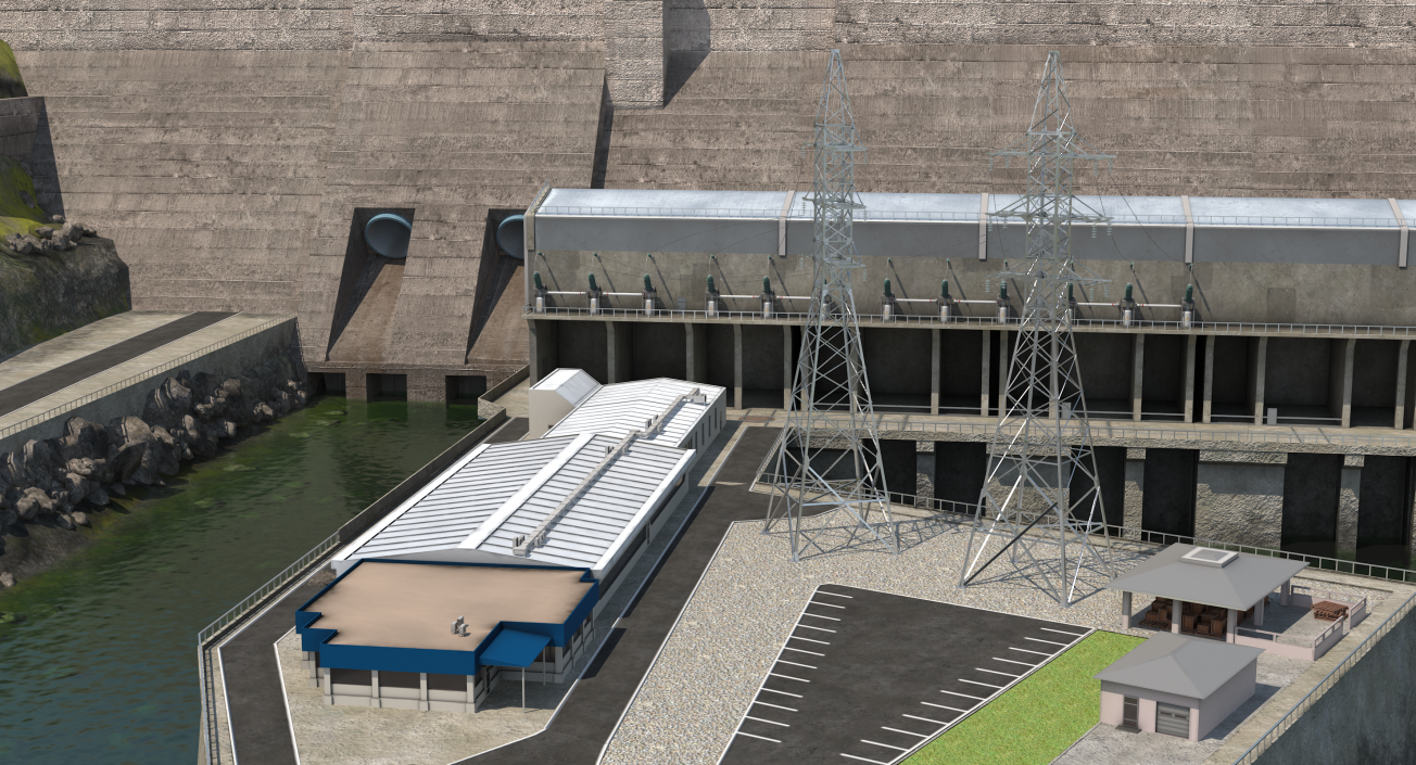 Hydroelectric Dam 3D