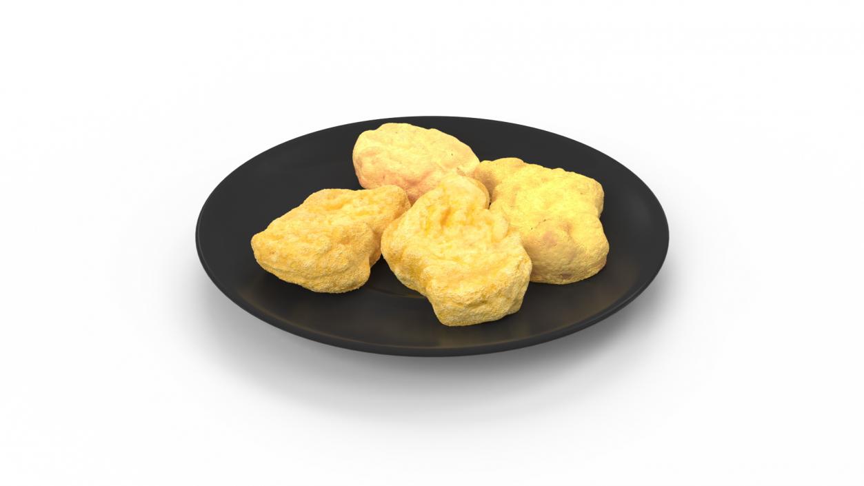 Nuggets on Black Plate 3D