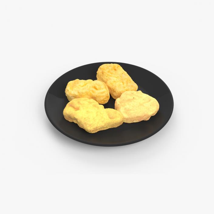 Nuggets on Black Plate 3D