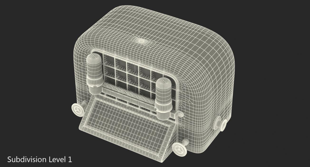 3D Vintage Radio model