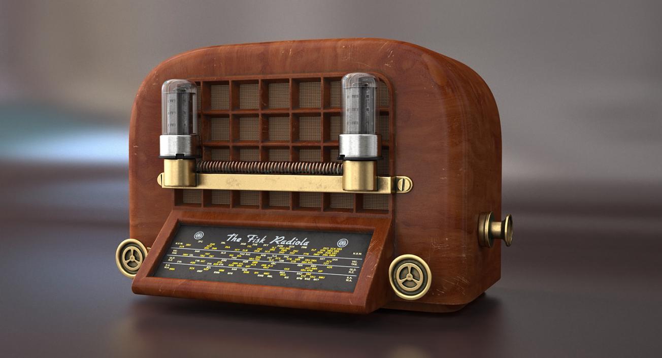 3D Vintage Radio model