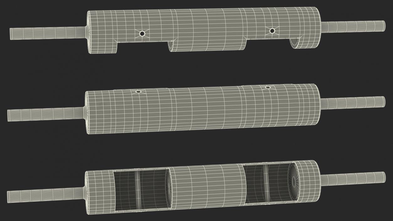 3D Rogue Fitness Log Bar 8 Inch model