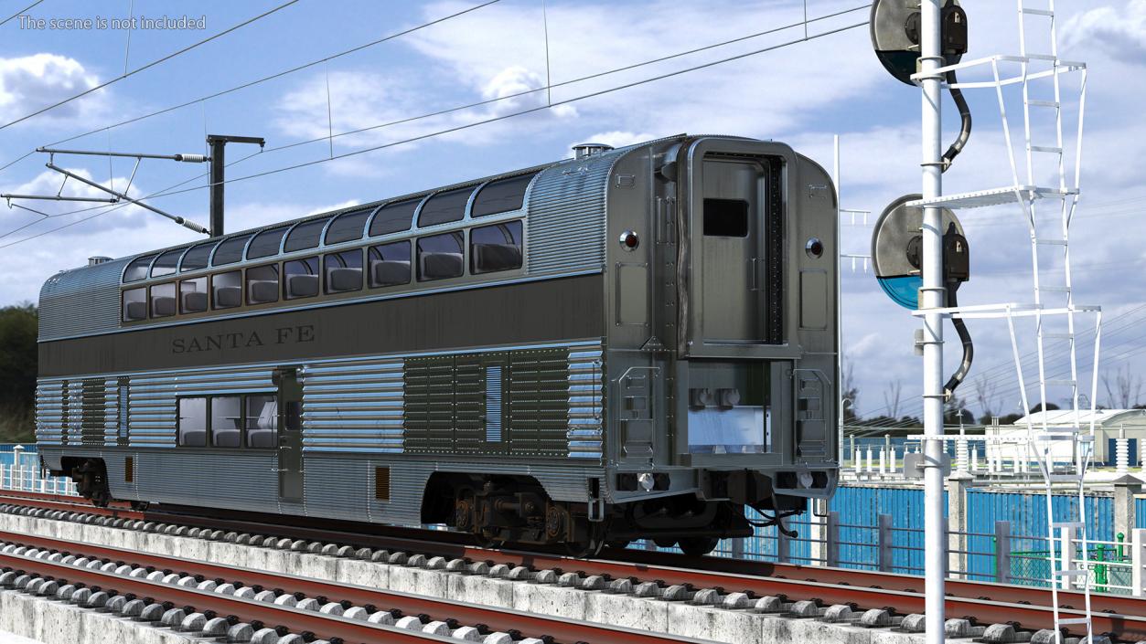 Double Decker Rail Car 3D