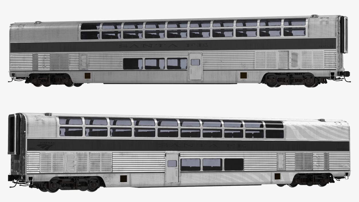 Double Decker Rail Car 3D