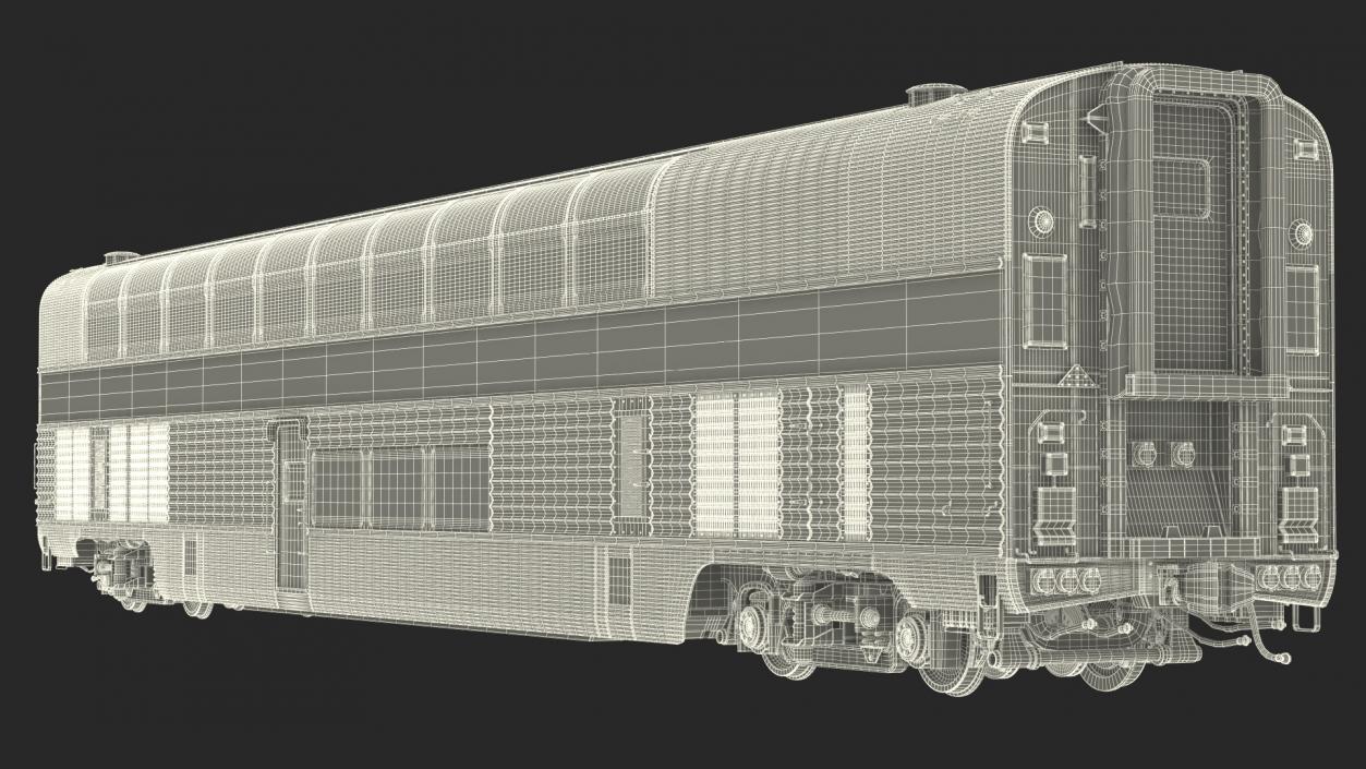 Double Decker Rail Car 3D