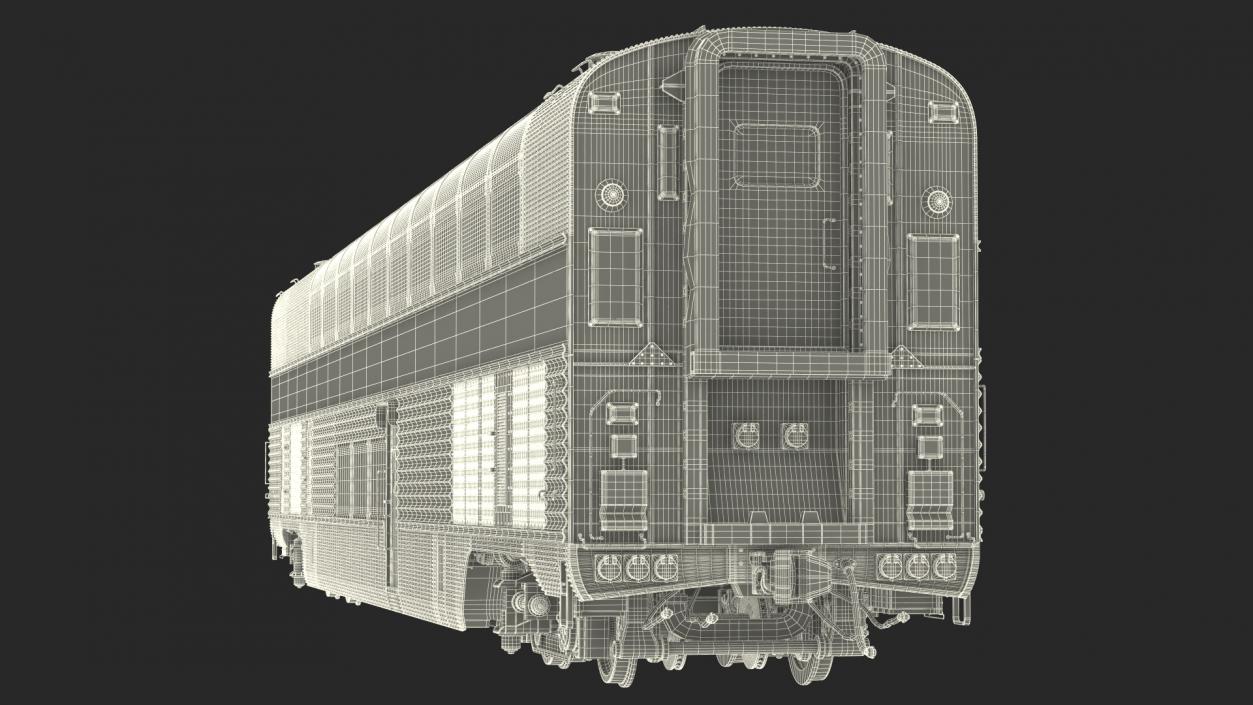 Double Decker Rail Car 3D