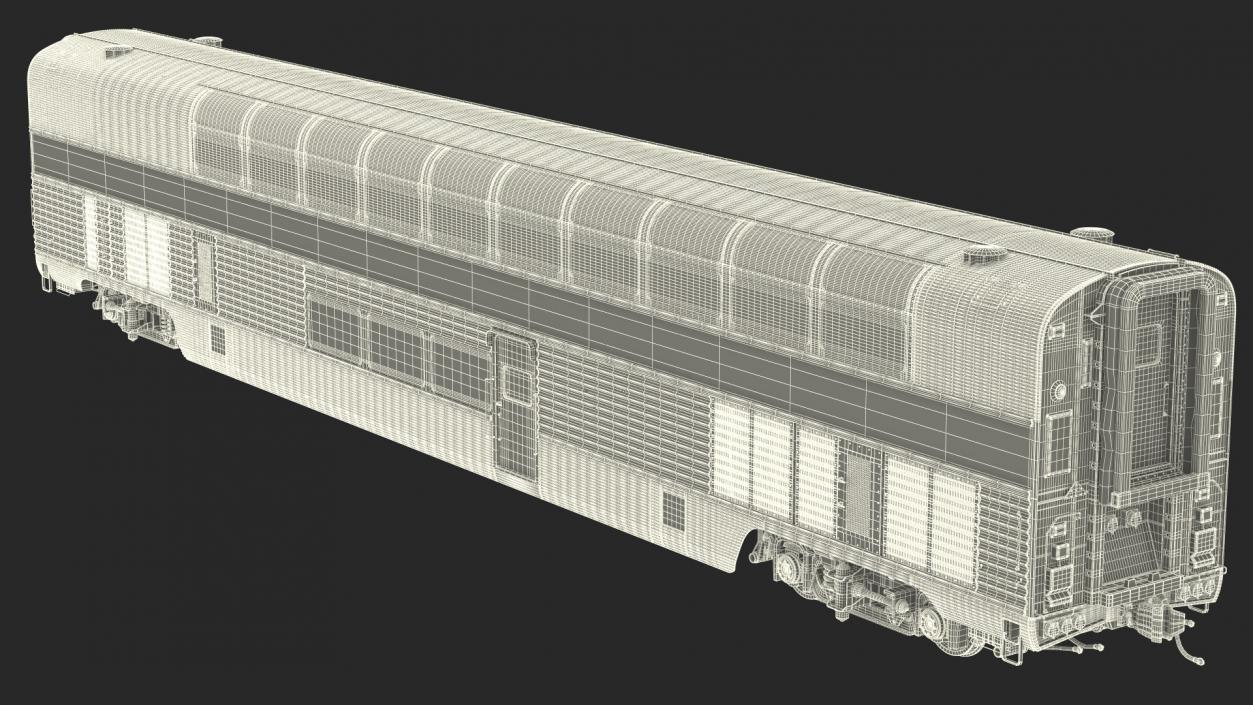 Double Decker Rail Car 3D