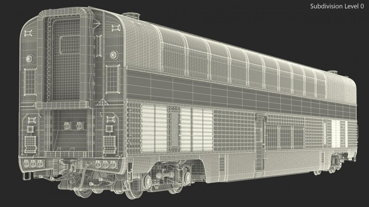 Double Decker Rail Car 3D