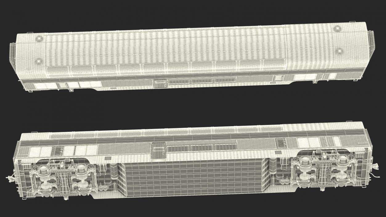 Double Decker Rail Car 3D