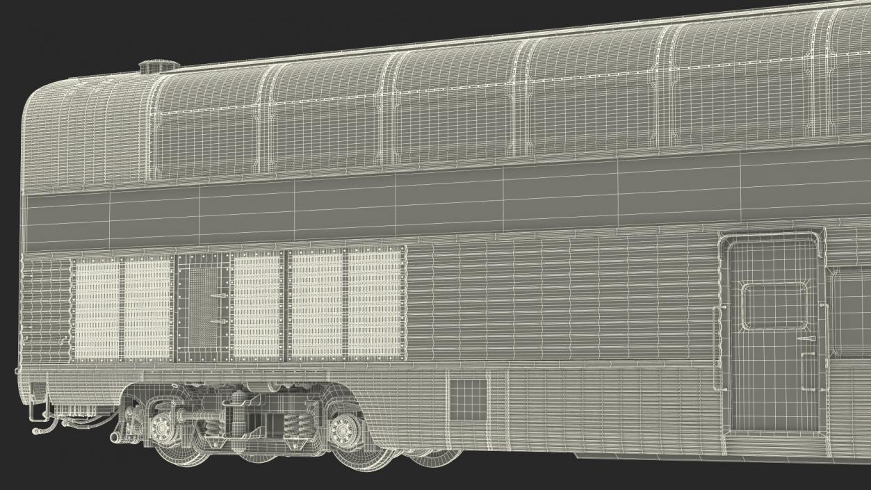 Double Decker Rail Car 3D