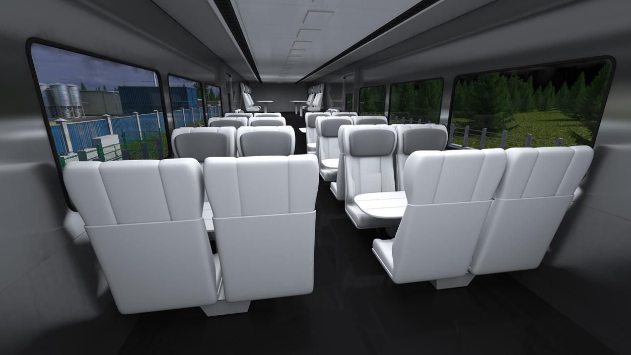 Double Decker Rail Car 3D