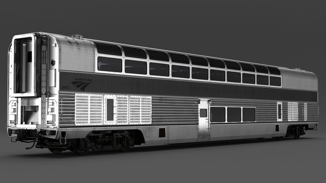 Double Decker Rail Car 3D