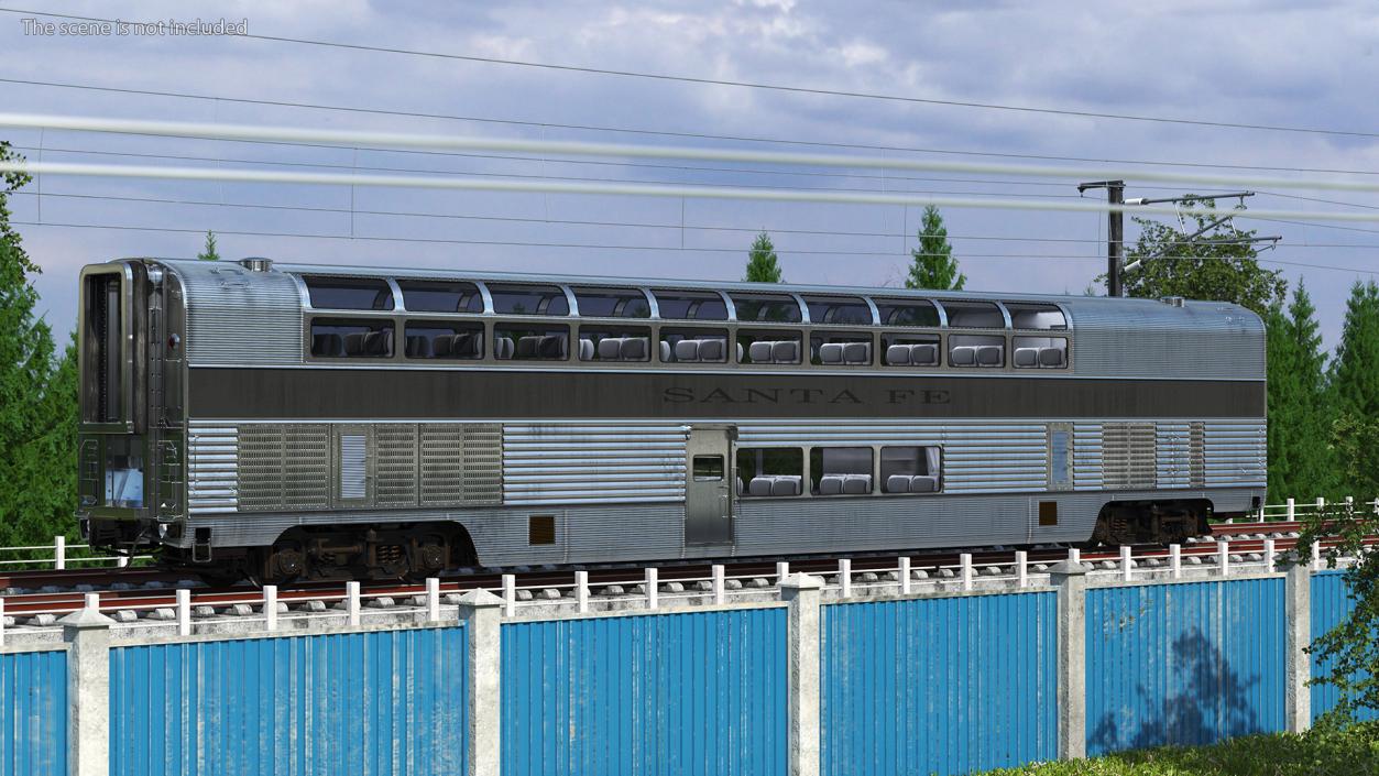 Double Decker Rail Car 3D