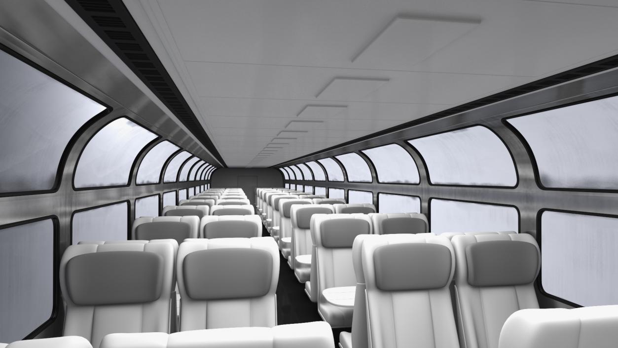 Double Decker Rail Car 3D