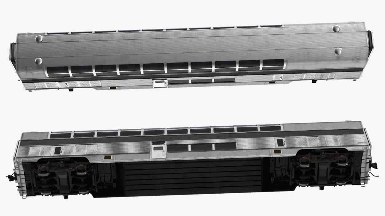 Double Decker Rail Car 3D