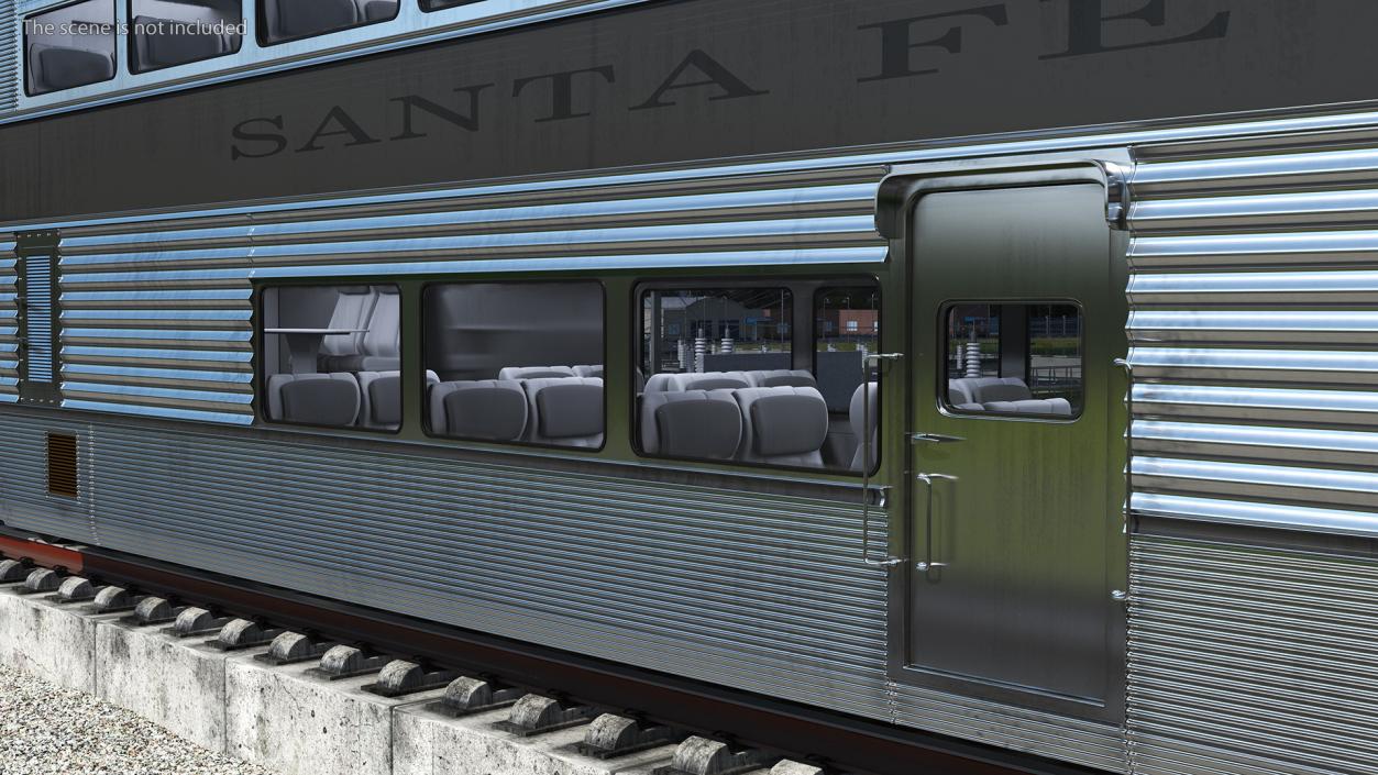 Double Decker Rail Car 3D