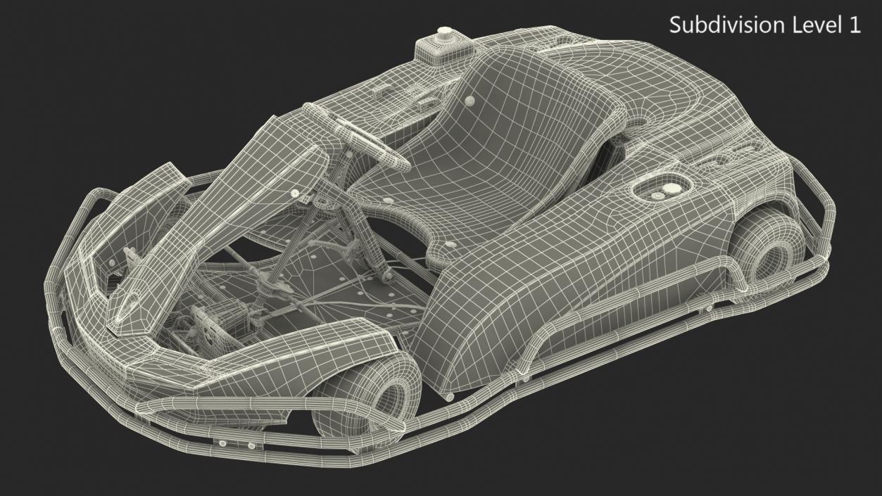 3D Petrol Powered Kart Rigged