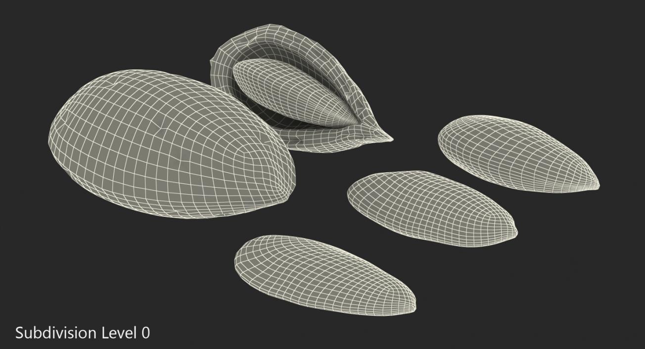 3D Almonds Collection model