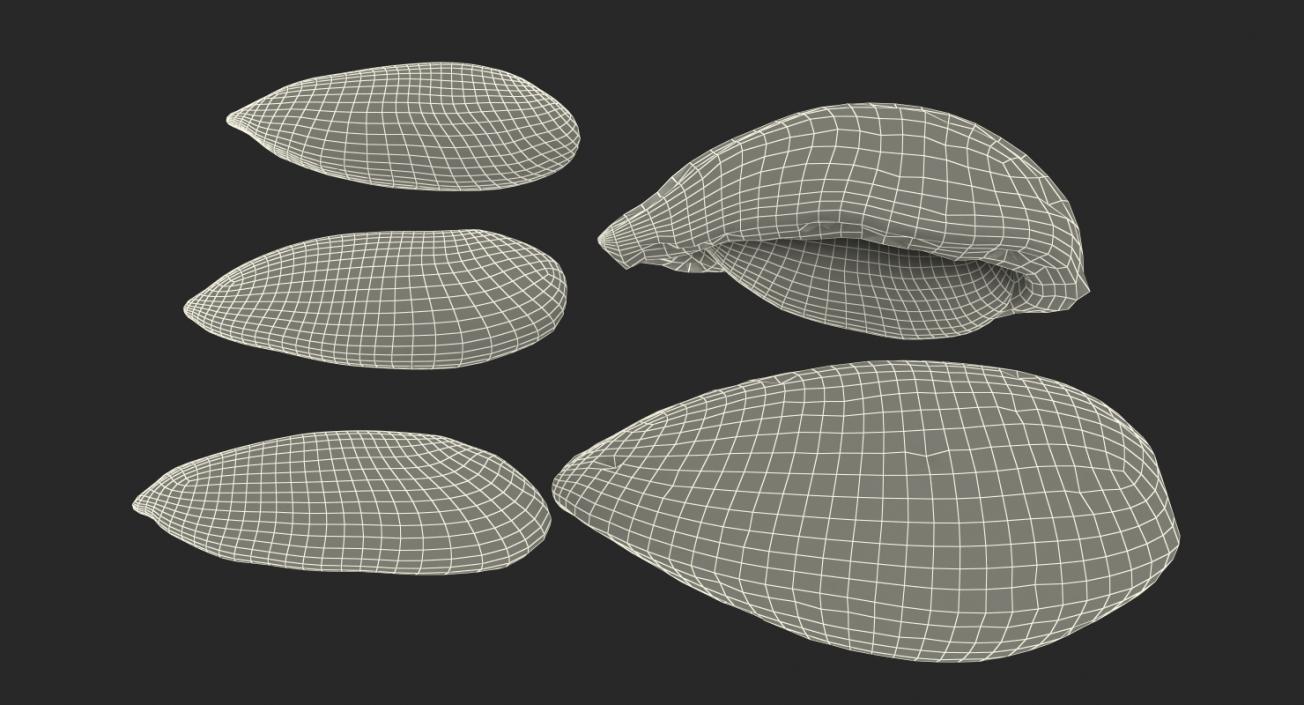 3D Almonds Collection model