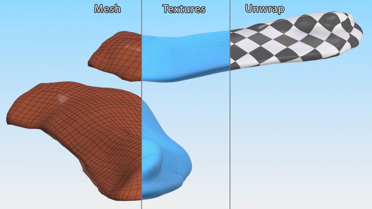 3D model Socks Nike Blue Idle