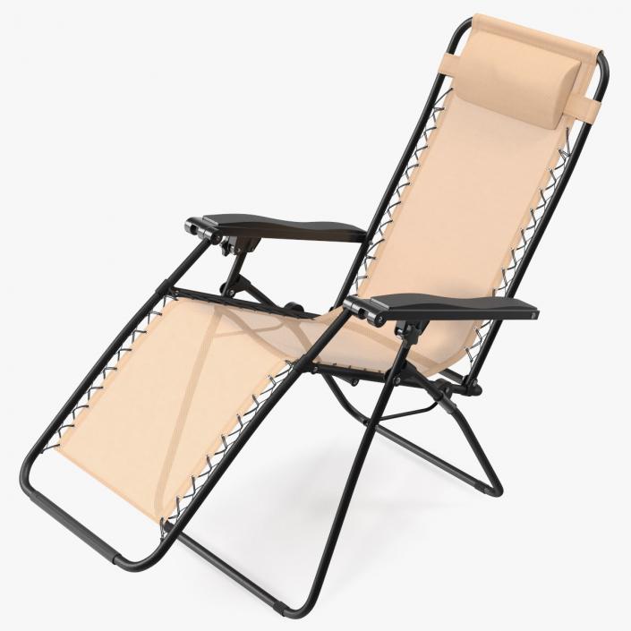 3D Folding Lounge Chair Beige