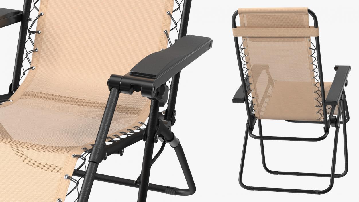 3D Folding Lounge Chair Beige